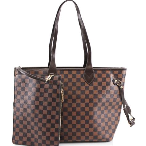 lv brown purse|louis vuitton brown checkered purse.